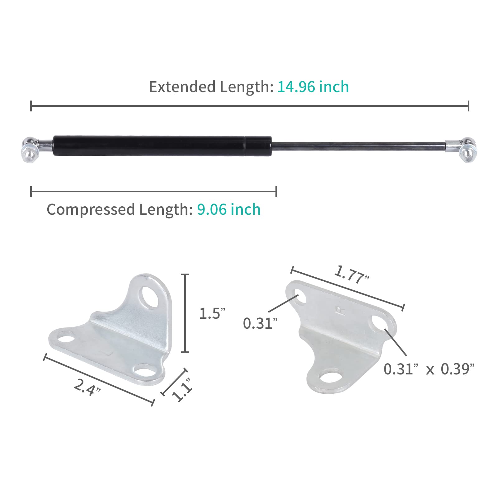 Amazon.com: 38cm 200N/15inch 45lb Gas Struts Gas Shock Lift